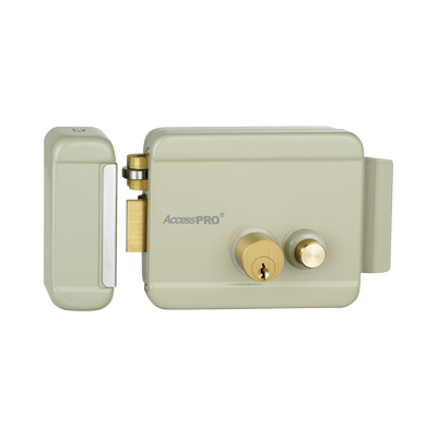 Cerradura Eléctrica con Botón de Salida / Incluye Llave  / Exterior / Izquierda — ACCESSPRO · SKU ACCESSRIMBL