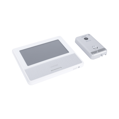 KIT DE VIDEOPORTERO IP COLOR BLANCO / Apertura con app / Súper elegante / Monitor WIFI /  Alimentación 110vca — KOCOM · SKU KCV-S701IP2WW