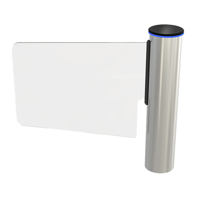 Torniquete Tipo Ala o Bandera Fabricado en Acero Inoxidable 304 con Hoja de Cristal Templado /  Acceso Bidireccional con Corona LED  — CAME · SKU GLA-1