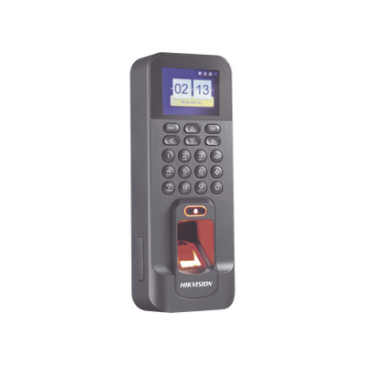 Biométrico WiFi de Acceso y Asistencia Compatible con APP Hik-Connect (P2P) / Soporta Biometrico Esclavo RS-485 / Lectura de Huella y Tarjetas EM / TCP/IP / 150,000 Eventos / Relevador para Chapa y Reportes de Asistencia — HIKVISION · SKU DS-K1T804AEF