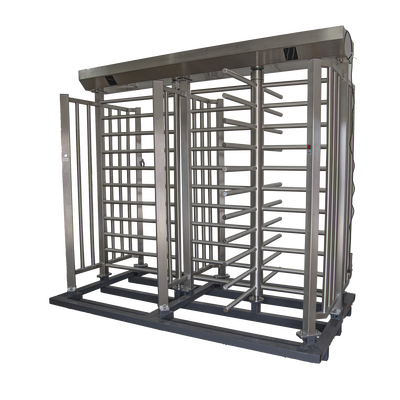 Torniquete De Paso Doble de Cuerpo Completo con Puerta Lateral y Rehilete de Acceso / Fabricado en Acero Inoxidable Grado 304 / — ACCESSPRO · SKU XTD-100