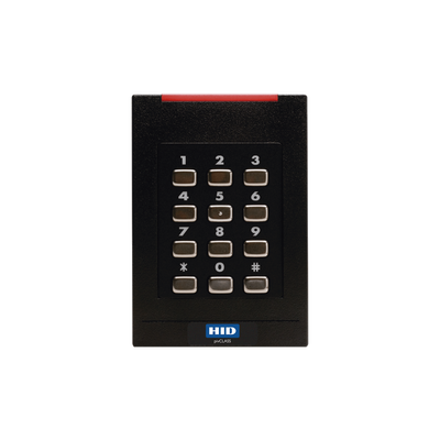 Lector con Teclado 921 PROX HID, EM /iClass SEOS (no clonable) /iClass SE/ iClass SR/ iClass /Mifare Classic, DesFire, Bluetooth/ Garantía de por Vida · SKU RK40F