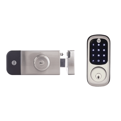 Cerradura Digital para Exteriores / Teclado Digital Táctil / Control Remoto App Yale / Compatible Zigbee-Z Wave Plus / Resistente Intemperie / Hasta 250 Usuarios / Baterías AA — YALE-ASSA ABLOY · SKU MX89997
