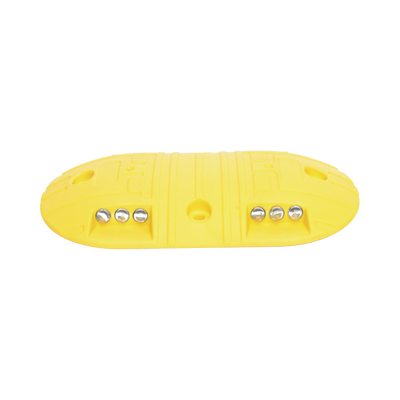 Boya D / Plastico Duradero / Amarilla / 4 Orificios / LEDS REFLEJANTES / 20 Toneladas. — ACCESSPRO · SKU AC22-12BY