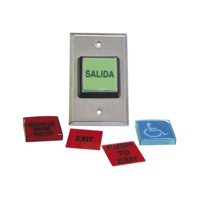 Botón de Salida / MÚLTIPLES Placas/ Luz LED /2 Años Garantia — RCI - DORMAKABA · SKU 972LESMO