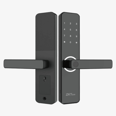 Cerradura Inteligente / Huella Digital y Wi-Fi / Mortise Europeo DIN / 300 Usuarios / App ZSmart / Carga Emergencia Micro-USB — ZKTECO · SKU ML100