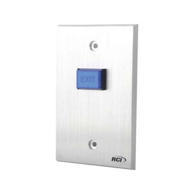 Botón de Salida/ Placa Aluminio REFORZADO / NO & NC / UL/2 Años Garantia — RCI - DORMAKABA · SKU 970MO-12V