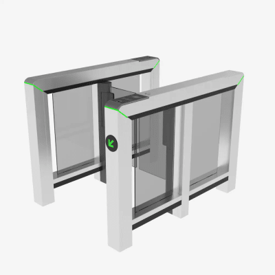 Puerta de Velocidad de un Solo Carril Mars-S1000 Series / Sensor Infrarrojo 8 pares (opción hasta 12) / Controlador PGIC / Acero Inoxidable SUS304 / Panel de Lectura Conmutable / Anti-Seguimiento / Monitoreo Unidireccional / Integración con  — ZKTECO · SKU MARSS1000