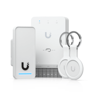 Kit de Inicio UniFi Access G3 / Gestión de Accesos para Puertas / Lectores y Teclados NFC / PoE++ / Certificaciones CE, FCC, IC, UL — Ubiquiti Inc · SKU UA-G3-SK
