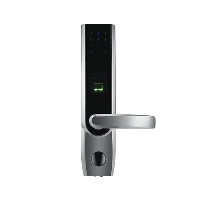 Cerradura autónoma derecha bluetooth de huella digital, tarjeta de proximidad y contraseña / APP ZK Smart Key — ZKTECO · SKU TL-400BR
