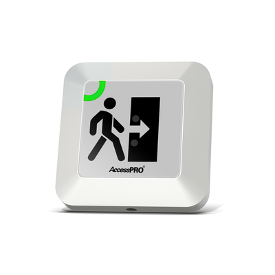 Botón de Salida sin Contacto Compatible con Control Remoto / Temporizado / Distancia Ajustable  / Diseño Moderno — ACCESSPRO · SKU ACCESSK4DTR
