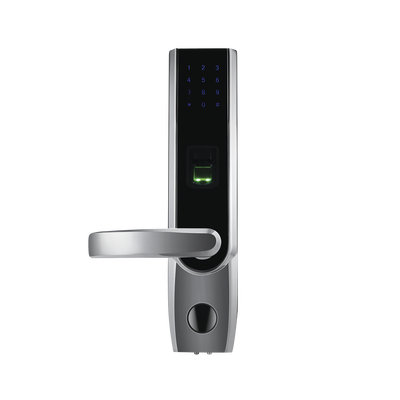 Cerradura autónoma izquierda bluetooth de huella digital, tarjeta de proximidad y contraseña / APP ZKSmarKey — ZKTECO · SKU TL400BL