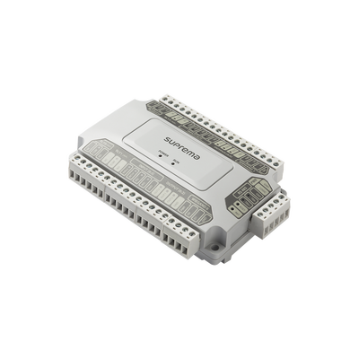Módulo para Control de Puertas / 2 Entradas/Salidas Weigand / 4 Salidas de Relevador tipo C / Uso con BioStar 2 — SUPREMA · SKU DM20