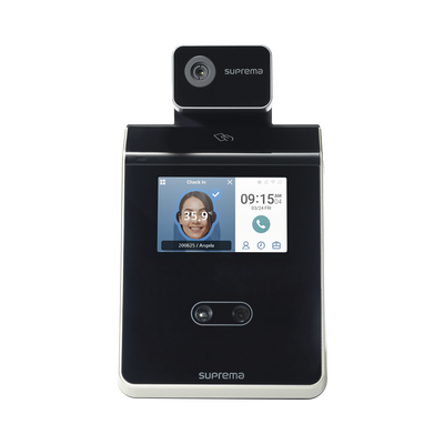 FaceStation 2 Lector Facial/ Notificación por Temperatura Alta /  Bluetooth MultiClass SE Dual RFID (125KHZ EM HID PROX 13.56MHZ Mifare DesFire / EV1 FELICA ICLASS S) Compatible con BioStar2 — SUPREMA · SKU FS2AWBTCM10LA