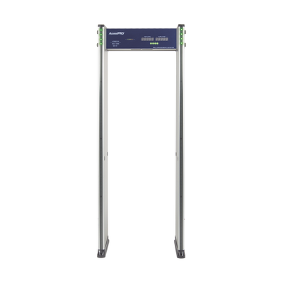 Detector de metales de 6 zonas/ Uso en Interior/ Contador de alarmas y Personas — ACCESSPRO · SKU APMESC6