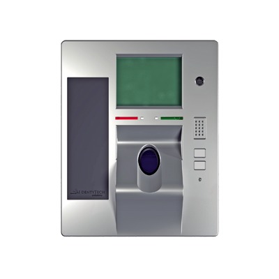 Terminal Biométrica de Huella con Imagen Multiespectral, Todo Tipo de Huella, Antivandalismo, Pantalla Touch, Cámara 5 Mpx, IDT WallMount — IDENTYTECH · SKU 100-240-200