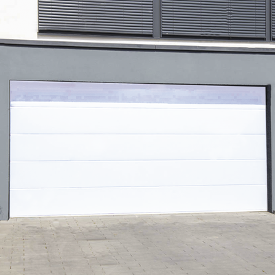 Puerta de Garage de Alta Calidad / Linea Central / Color Blanco 20X9 pies,  AISLADA, Estilo Americana. — ACCESSPRO · SKU GARAGE-209