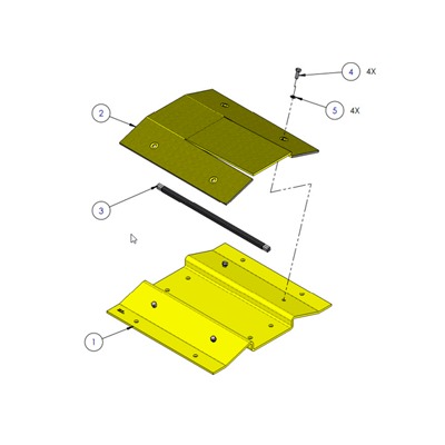 Sección libre de picos para barreras DKS 1603-180  y 1603-380 / Agregue un paso seguro para motocicletas o bicicletas — DKS DOORKING · SKU 1603-170