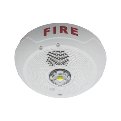 Sirena con Lámpara LED Estroboscópica, Montaje en Techo, Nivel de Candelas Seleccionable, Color blanco , Nuevo Diseño Moderno y Elegante y Menor Consumo de Corriente 