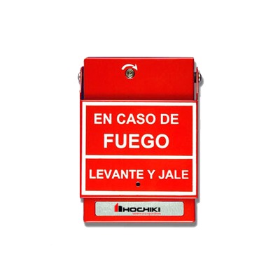 Estación De Jalón Convencional De Doble Acción, Color Rojo, Texto En Español (0600-01230) Incluye varilla de vidrio  — HOCHIKI · SKU HPS-DAH/S