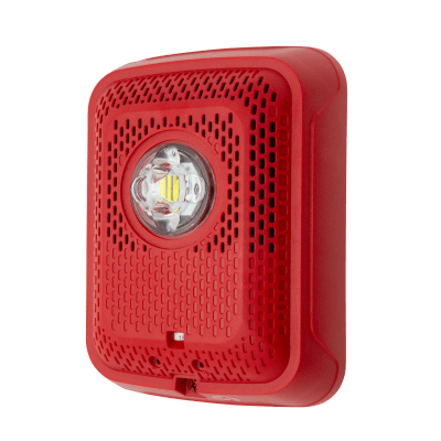 Bocina con Lámpara Estroboscópica, Montaje en Pared, Color Rojo, Nuevo Diseño Moderno y Elegante y Menor Consumo de Corriente — SYSTEM SENSOR · SKU SPSRLED