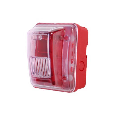 Cubierta para instalar sirenas estrobo en exterior compatible con estrobos sirenas Hochiki color rojo — HOCHIKI · SKU HGOE-R