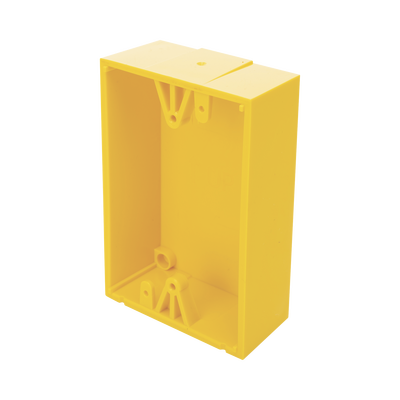 Caja trasera de montaje color amarillo para estaciones de parada STOPPER — STI · SKU KIT-71100A-Y