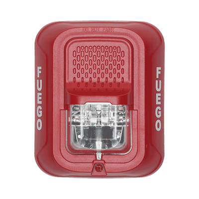 Lámpara Estroboscópica para Montaje en Pared, Color Rojo, Nivel de Candelas Seleccionable, Nuevo Diseño Moderno y Elegante y Menor Consumo de Corriente — SYSTEM SENSOR · SKU SRL-SP