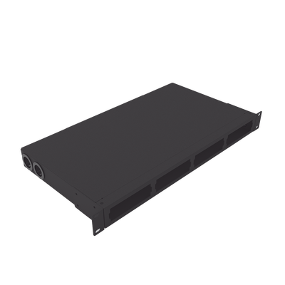 Distribuidor de Fibra Óptica Vacío 19 Pulgadas, Acepta 4 Placas Acopladoras de Linkedpro, Hasta 24 Fibras, 1UR, Incluye Charola de Empalme — LINKEDPRO BY EPCOM · SKU LP-ODF-8024