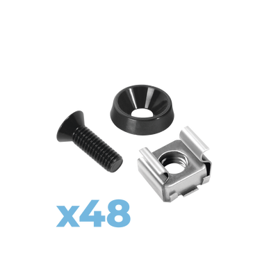 Juego de 48 Tornillos con 48 Arandelas y 48 Tuercas Enjauladas para Rack LINKED PRO — LINKEDPRO BY EPCOM · SKU LP-TAT-48