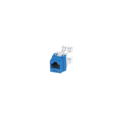 Conector Jack Estilo 110 (de Impacto), Tipo Keystone, Categoría 6, de 8 Posiciones y 8 Cables, Color Azul — PANDUIT · SKU NK688MBU