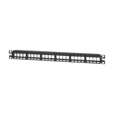 Panel de Parcheo Modular Keystone (Sin Conectores), Numerado y Espacio para Etiquetas, de 24 Puertos, 1UR — PANDUIT · SKU NKPP24FMY