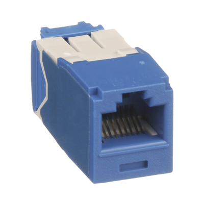 Conector Jack RJ45 Estilo TG, Mini-Com, Categoría 6A, de 8 Posiciones y 8 Cables, Color Azul — PANDUIT · SKU CJ6X88TGBU