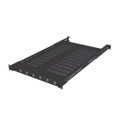 Charola Ventilada para Soportar Equipos en Rack, Profundidad Ajustable de 495 a 965 mm, 1U, Color Negro — LINKEDPRO BY EPCOM · SKU LPRVSH49-961U