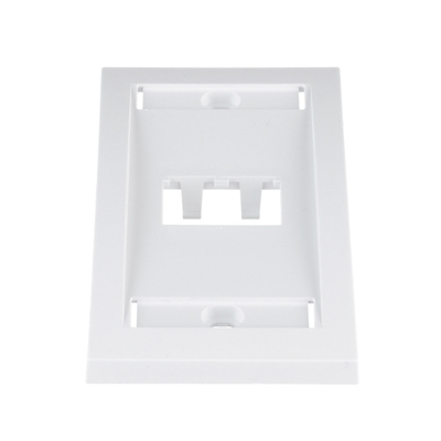 Placa de Pared Vertical Ejecutiva, Salida Para 2 Puertos Mini-Com, Con Espacios Para Etiquetas, Color Blanco — PANDUIT · SKU CFPE2WHY