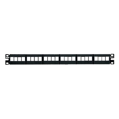 Panel de Parcheo Modular Keystone (Sin Conectores), de 24 Puertos, Espacio Para Identificación con Etiqueta Adhesiva, 1UR — PANDUIT · SKU NKFP24Y