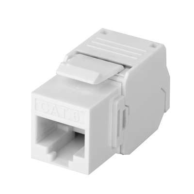Módulo Jack Keystone Cat6 (Toolless), con Terminación en Ángulo 180 - Color Blanco, Compatible con Faceplate y Patchpanel Linkedpro — LINKEDPRO BY EPCOM · SKU LP-KJ-610-TTWH
