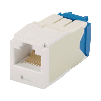 Conector Jack RJ45 Estilo TG, Mini-Com, Categoría 6A, de 8 Posiciones y 8 Cables, Color Blanco — PANDUIT · SKU CJ6X88TGWH