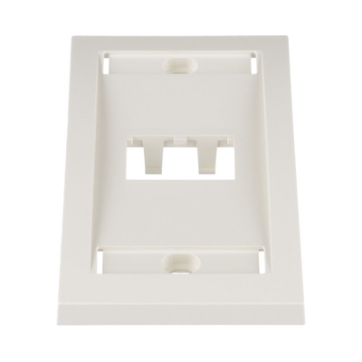 Placa de Pared Vertical Ejecutiva, Salida Para 2 Puertos Mini-Com, Con Espacios Para Etiquetas, Color Blanco Mate — PANDUIT · SKU CFPE2IWY