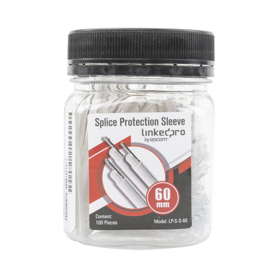 Bote con 100 Mangas para Fusión de Fibra Óptica de 60 mm (2.36 Pulgadas) — LINKEDPRO BY EPCOM · SKU LP-S-S-60