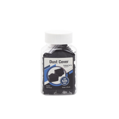 Bote con 100 Protectores Anti-Polvo para Puerto RJ45 Color Negro — LINKEDPRO BY EPCOM · SKU LP-RJ45
