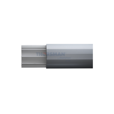 Ducto de media caña, base de PVC y tapa de aluminio 2.5 m de largo (8802-80300) — THORSMAN · SKU DMCPVCAL