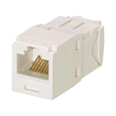 Conector Jack RJ45 Estilo TG, Mini-Com, Categoría 6A, de 8 Posiciones y 8 Cables, Color Blanco Mate — PANDUIT · SKU CJ6X88TGIW