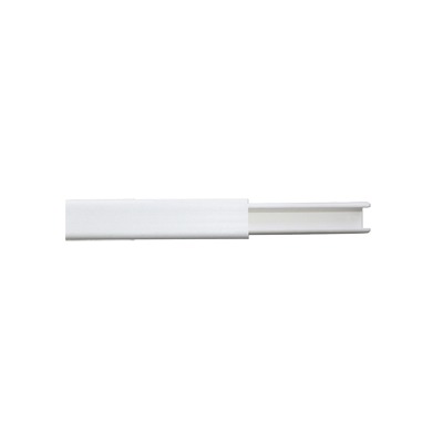 Canaleta color blanco de PVC auto extinguible,  de una via, 12 x 8  tramo 2m. (5001-01253) — THORSMAN · SKU TMK-0812