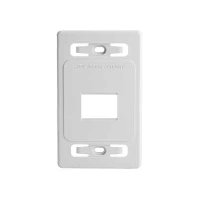 Placa de Pared Modular MAX, de 2 Salidas, Color Blanco, Versión Bulk (Sin Empaque Individual) — SIEMON · SKU MX-FP-S-02-02B
