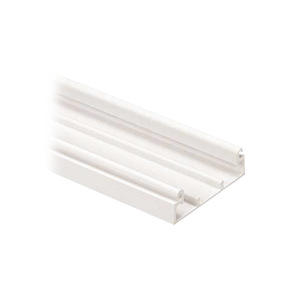 Base para canaleta T-45, de PVC rígido, con orificios perforados para montaje, 60.3 x 18.5 x 2400 mm, Color Blanco Mate — PANDUIT · SKU T45BIW8