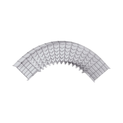 Curva Pre-Fabricada Horizontal de 90° con medidas de 54 mm de Peralte y 200 mm Ancho (54/200 mm) — CHAROFIL · SKU CH-C90-54/200EZ