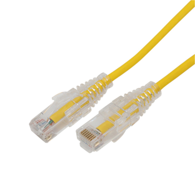 Cable de Parcheo Slim UTP Cat6A - 7 Metros (22.97 Pies) Amarillo, Diámetro Reducido (28 AWG) — LINKEDPRO BY EPCOM · SKU LP-UT6A-700-YE28