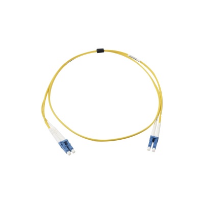 Jumper de Fibra Óptica Monomodo (OS2), XGLO, Riser, LC/UPC-LC/UPC Duplex, OFNR, Color Amarillo, 1 Metro (3.28 Pies) — SIEMON · SKU FJ2-LCULCUL-01