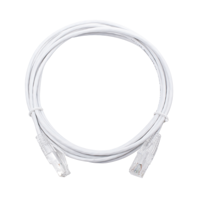 Cable de Parcheo Slim UTP Cat6 - 3 Metros (9.84 Pies) Blanco Diámetro Reducido (28 AWG) — LINKEDPRO BY EPCOM · SKU LP-UT6-300-WH28